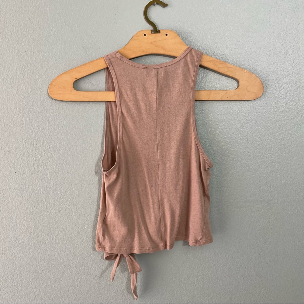 ♦️5/$15♦️ Express | Tan Front-Tie Tank Top - Picture 3 of 4